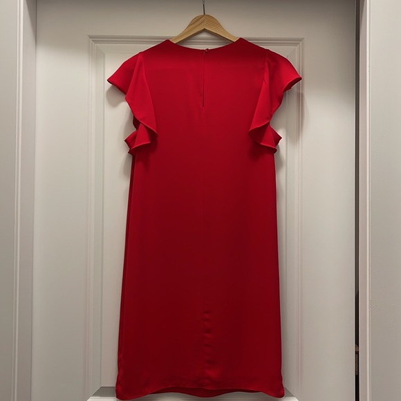 Red ruffle sleeve Babaton Dress - Picture 2 of 3